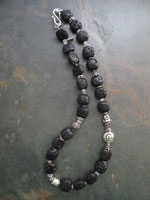 Image of Square Lava Stone Iane Necklace